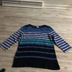 Christopher and banks striped blue top